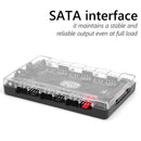 1 to 6 PWM ARGB Fan HUB Splitter 4 Pin PWM 3 Pin Addressable RGB Adapter Newly