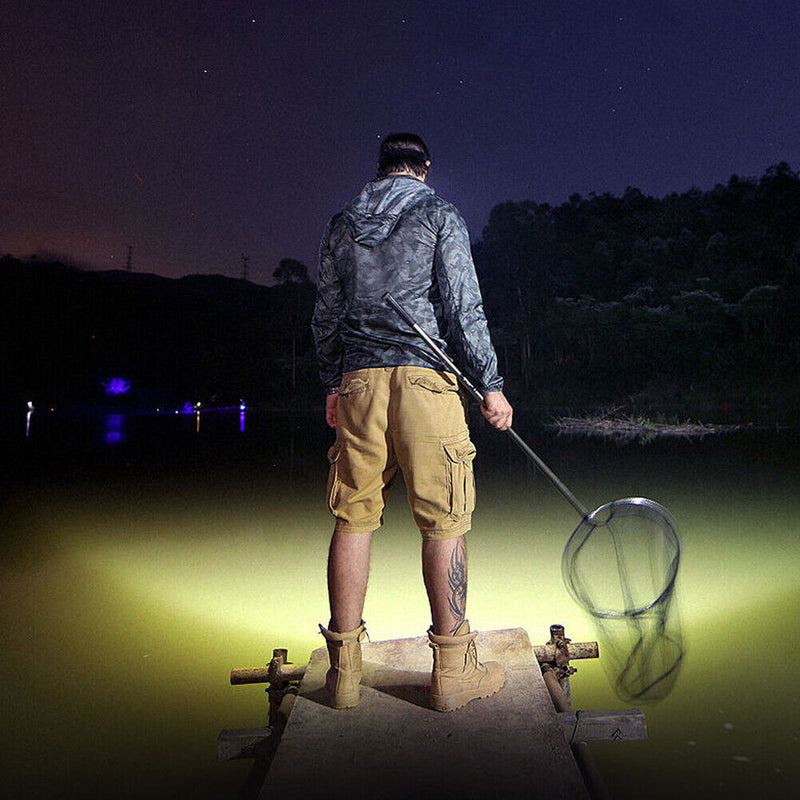 USB Rechargeable 5 LED Headlamp IPX4 Waterproof 4 Gears 500LM Warning Head Torch
