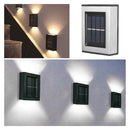 2pcs LED Solar Light Wall-Mounted Waterproof Garden Lamps (White Light)