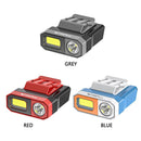 COB LED Sensor Headlamp Waterproof Headlight Clip-on Cap Torch Light (Grey)