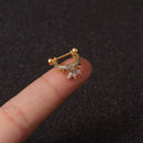 Cz Zircon Cartilage Earring Stainless Steel Piercing Jewelry Barbell Ear Studs
