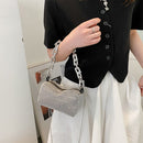 Women Rhinestones Shoulder Bag Diamond Elegant Cylinder Chain Messenger Handbag