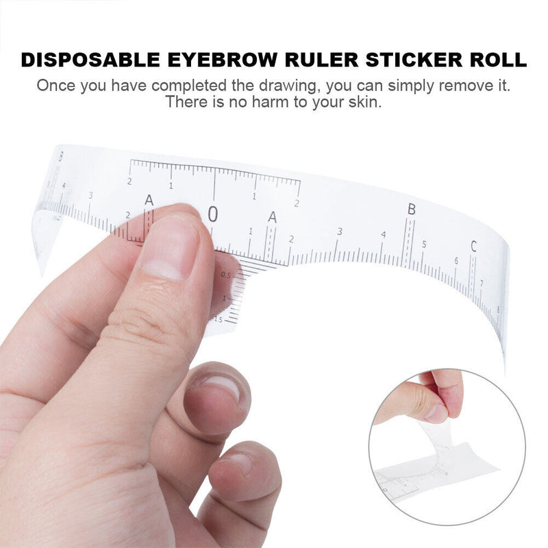 1 Roll Practical Permanent Makeup Eyebrow Ruler Paste Tattoo Measure Tools