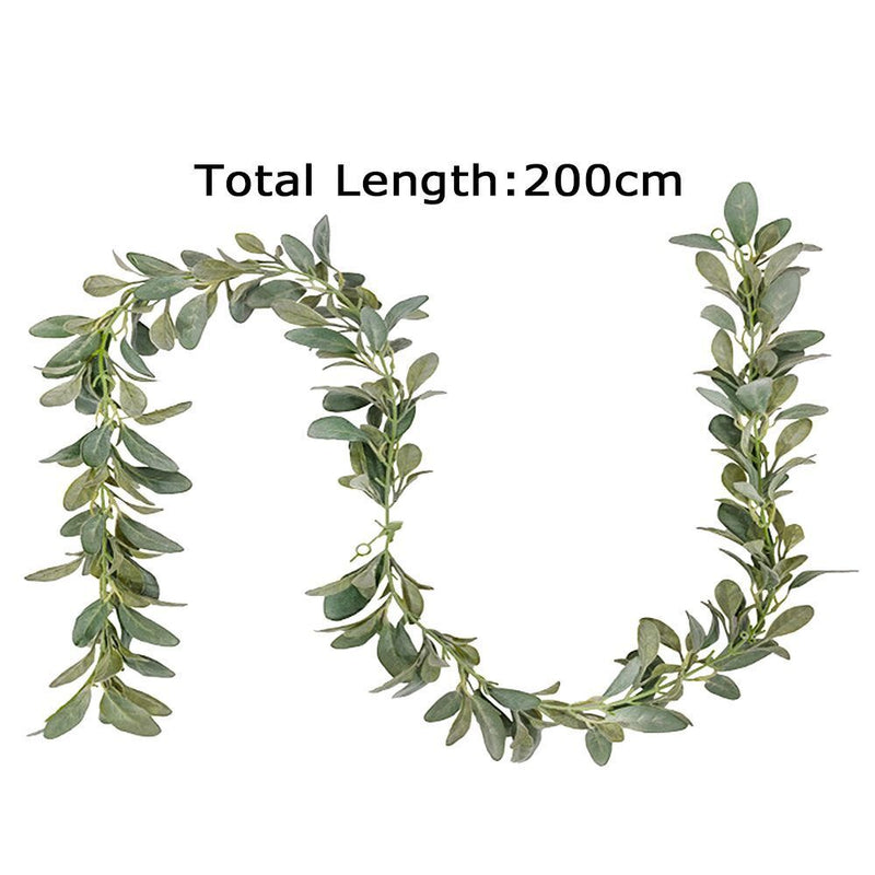 Wedding Decor Plant Decoration Plants Faux Rabbit Ear Leaf Vines Long Flocking