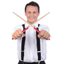 1 Pair Anti-slip 5A Music Band Maple Wood Oval Tip Drum Sticks (Red)