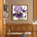 14CT Partial Cross Stitch Purple Flower Counted DIY Embroidery Kits Handmad