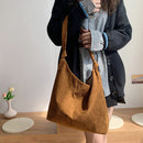 Fashion Winter Corduroy Shoulder Bag Women Autumn Large Capacity Shopping Bags