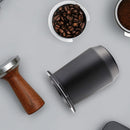 Alloy Coffee Dosing Cup Powder Feeder Coffee Tamper Kitchen Tool (Black)