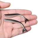 Silicone Gear 8cm/2g Worms Fish Lure Jig Head Maggot Fishing Bait Soft Shrimp