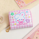 PU Leather ID Bag Square Coin Purses Cash Organizer Multi-card Short Car Holder