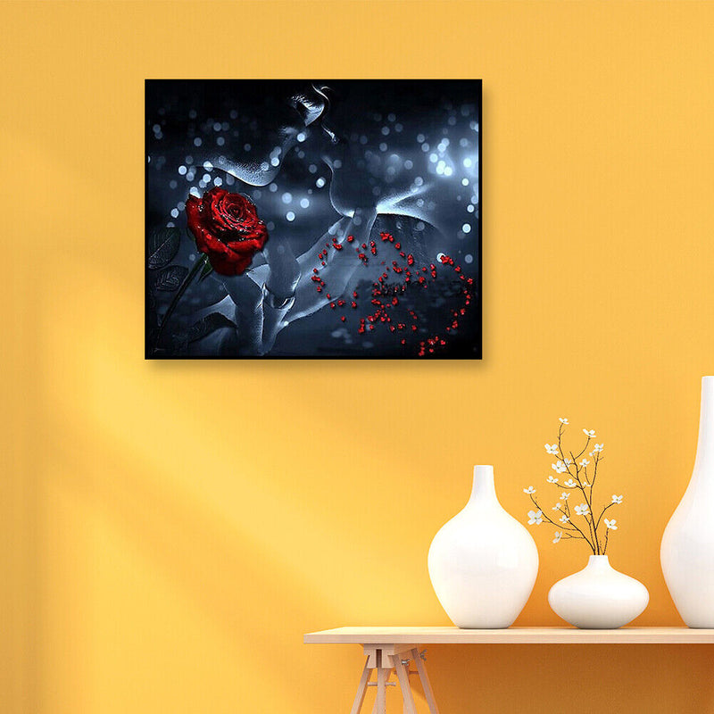 DIY Diamond Embroidery Drawing Set Rose Lover Mosaic Picture for Home Decor