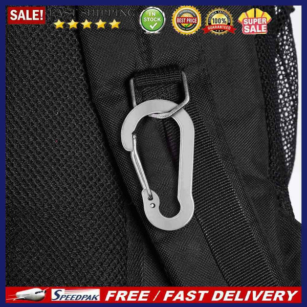 12pcs Carabiner Clip Keychain Quick-hanging Buckle Fishing Climbing Acessories