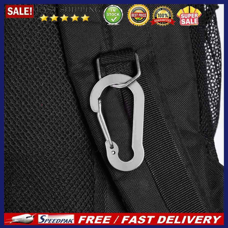 12pcs Carabiner Clip Keychain Quick-hanging Buckle Fishing Climbing Acessories