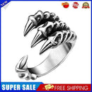 10pcs Open Adjustable Men Street Dragon Alloy Claw Finger Rings Jewelry
