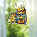 DIY Applique Diamond Wall Hanging Acrylic Door Window Pendant (Twin Owls) Newly
