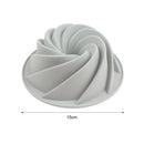 Silicone Cake Molds 6 inch Round Spiral Savoirin Pan Baking Tray (Blue B)