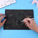 10pcs DIY Fruit Series Scratch Art Doodle Scraping Painting Puzzle Drawing
