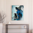 Witch Holding Cat Oil Paint By Numbers DIY Acrylic Painting on Canvas Crafts Kit