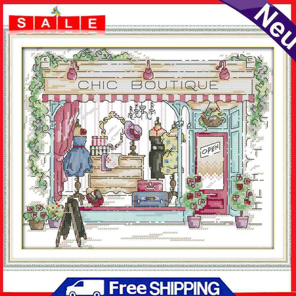 14CT Stamped Cross Stitch Kit Cotton Thread Embroidery Craft Wall Gift