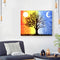 Sun Moon Tree Oil Painting By Numbers DIY Frameless Art Picture On Canvas