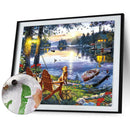 DIY Paint By Number Kit Lake House Scenery Acrylic Paint Art Craft Decor Gift