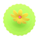 Sunflower Dustproof Reusable Silicone Cup Lid Insulation Cup Cover (Green) Newly