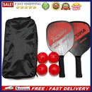 2pcs Pickle Paddles Rackets + 4 Balls Lightweight Outdoor Indoor Sports Racqu