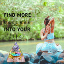 Orgonite Pyramid Amethyst Peridot Healing Crystal Energy Orgone Crafts (A) Newly