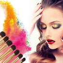 7pcs Soft Hair Wood Handle Eyeshadow Brush Cosmetics Makeup Brushes Set (F)