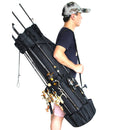Fishing Rod Bag Oxford Cloth Reel Pole Tackle Storage Carrier Case (Black) Newly