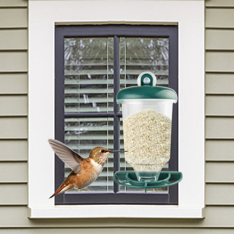 Outdoor Hanging Bird Feeder Automatic Water Food Container Garden Yard Decor