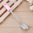 Stainless Steel Spoon with Silicone Handle Milk Coffee Ice TL