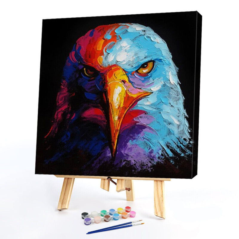 Eagle Frameless Picture Oil Paint By Numbers Hand Painted Picture for Bedroom