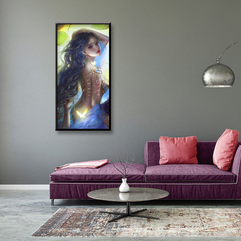 Mosaic Kit Artwork Round Painting Full Fairy Girl Drill DIY 5D Diamond Drawing