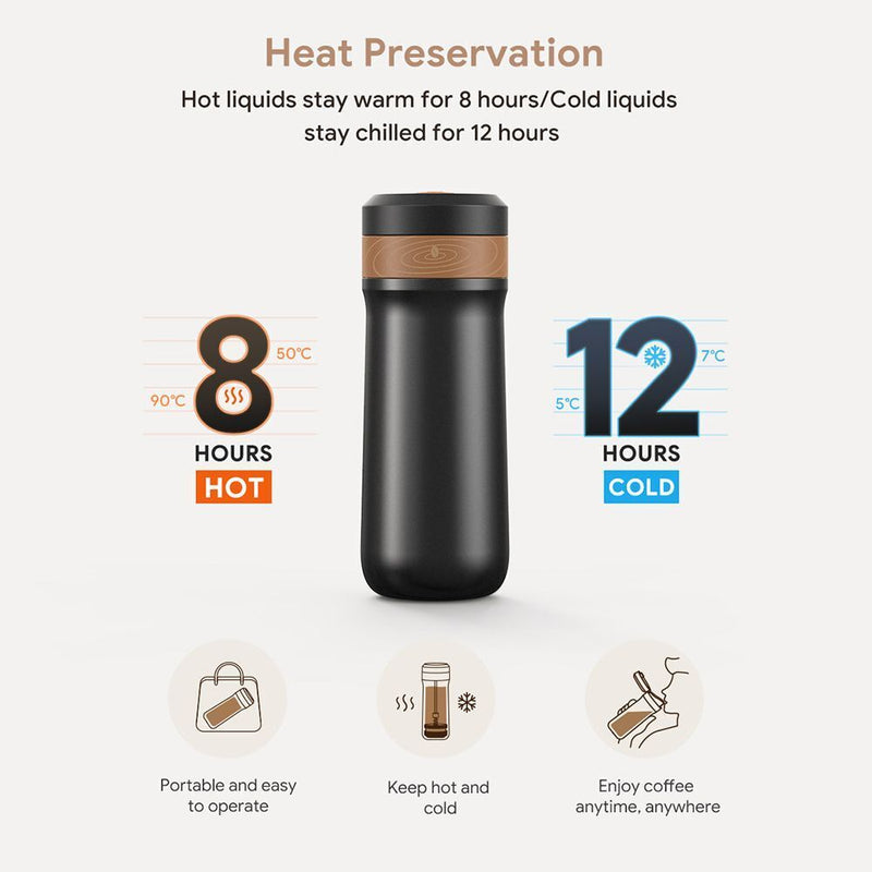 with Filter Self-Lock Espresso Coffee Tea Maker 320ML French Press Coffee Maker