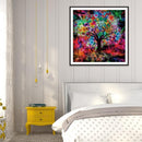 5D DIY Full Drill Diamond Painting Colorful Tree Cross Stitch Mosaic Kits D