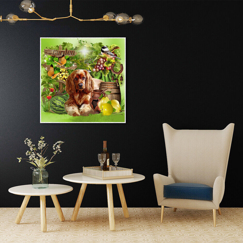 Full Round Drill Picture DIY Costume Dog Diamond Painting Poster (W567)