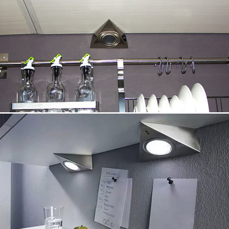 Triangle Lighting 15 LED Indoor Triangle Closet Cabinet Wall Lamp White Light