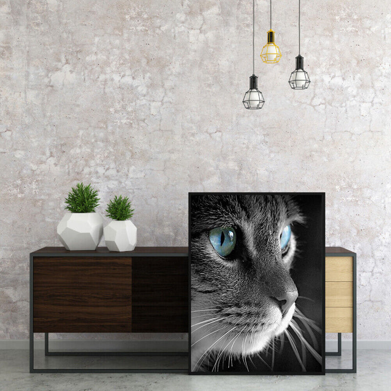 Cat Frameless Picture Oil Paint By Numbers Hand Painted Picture for Bedroom