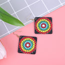 5D DIY Diamond Painting Earrings Double-sided Square Drop Earrings (RZ009) Newly