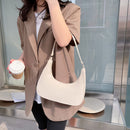 Fashion Women Pure Color Underarm Hobos Bags Top-handle Handbag (Beige)