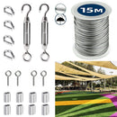 Coated Tent Clothesline Kit Wire Rope Cable Hanging Set Stainless Steel Cable