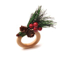 Wooden Napkin Ring Handicraft Pine Cones Napkin Holder Christmas Napkin Rings