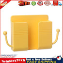 Adhesive Remote Control Mobile Phone Charging Plug Organizer Rack (Yellow) Newly