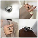 for Women Girl Heart Ring Love Ring Opening Design Ring Index Finger Rings