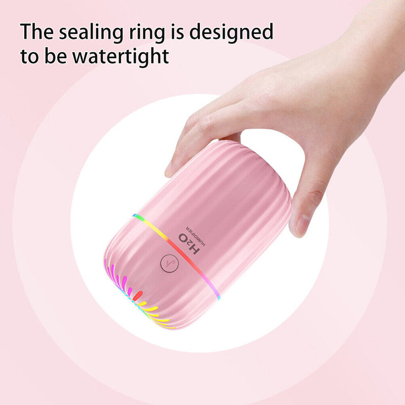 300ml Electric Air Humidifier Aroma Oil Diffuser Mini Mist Sprayer (Pink)