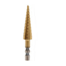 Practical Unique Titanium Coated 3-13MM 11Step Drill 1/4" HSS Sec
