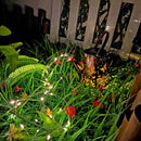 #A Solar Watering Can Lights Hollow Iron Waterproof Flowers Projecting Garden La