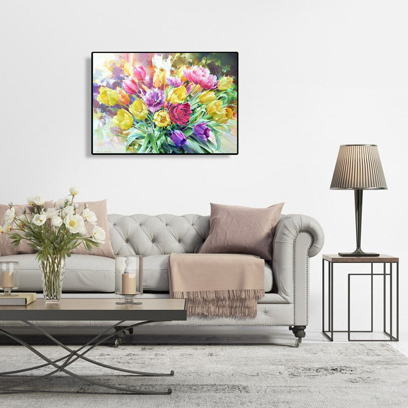 Painting By Numbers DIY Hand Painted Drawing Canvas Pictures Home Decor Bouquet