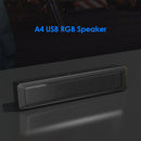 A4 USB Wired Sound Bar 6W Stereo Surround Speaker Music Player for PC Theater TV
